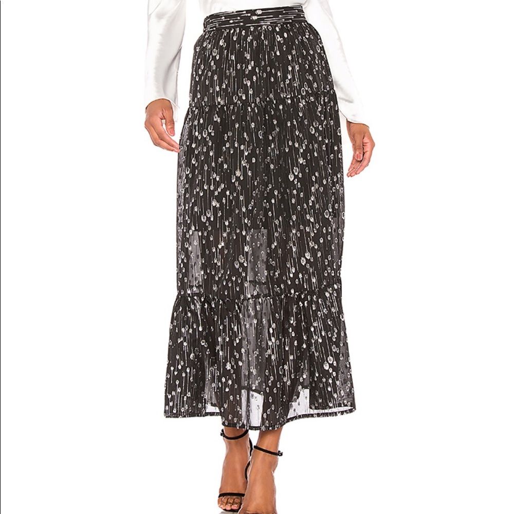 Black & Silver Portia Skirt by Sabina Musayev